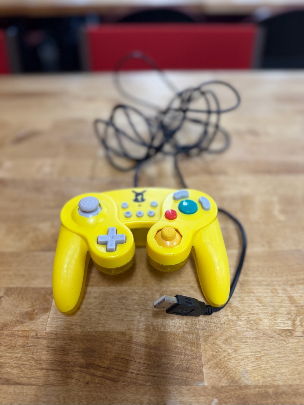 Yellow Wired Switch Controller - with USB connector - Game Cube Style